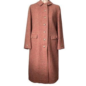 Harris Tweed 100% Pure Scottish Wool Hand Woven Long Coat ***SEE MEASUREMENTS***